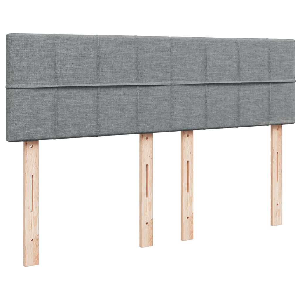 Sommier à lattes de lit avec matelas Gris clair 160x200cm Tissu - XIOS