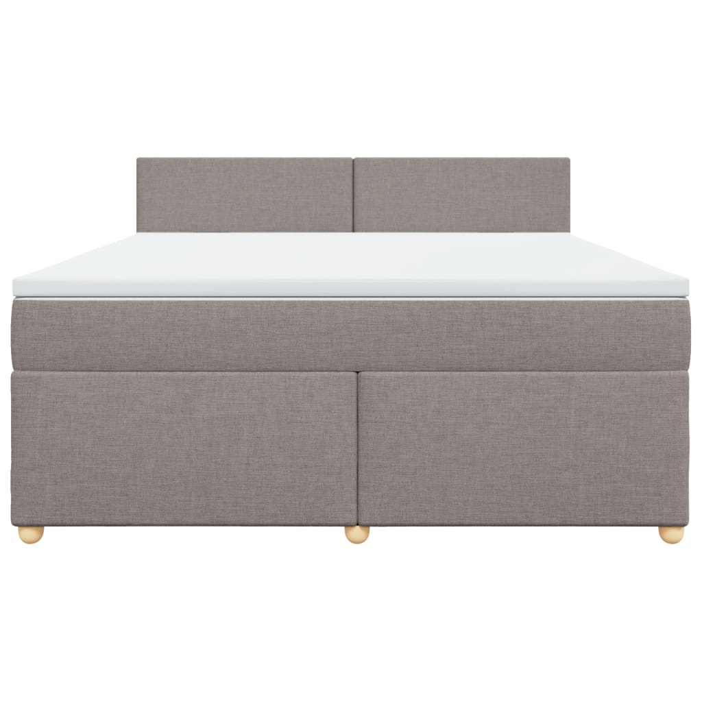 Sommier à lattes de lit avec matelas Taupe 180x200 cm Tissu - XIOS
