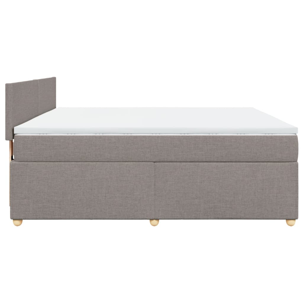 Sommier à lattes de lit avec matelas Taupe 180x200 cm Tissu - XIOS