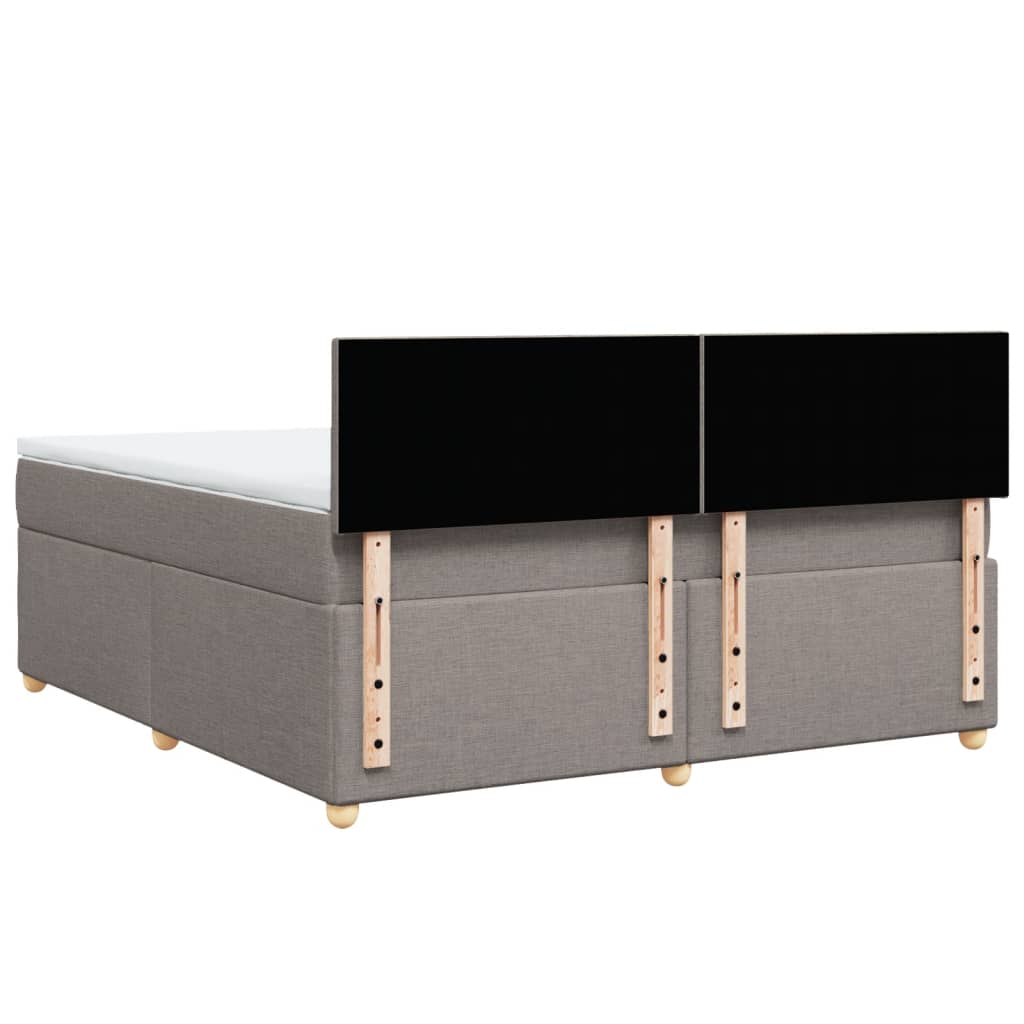 Sommier à lattes de lit avec matelas Taupe 180x200 cm Tissu - XIOS