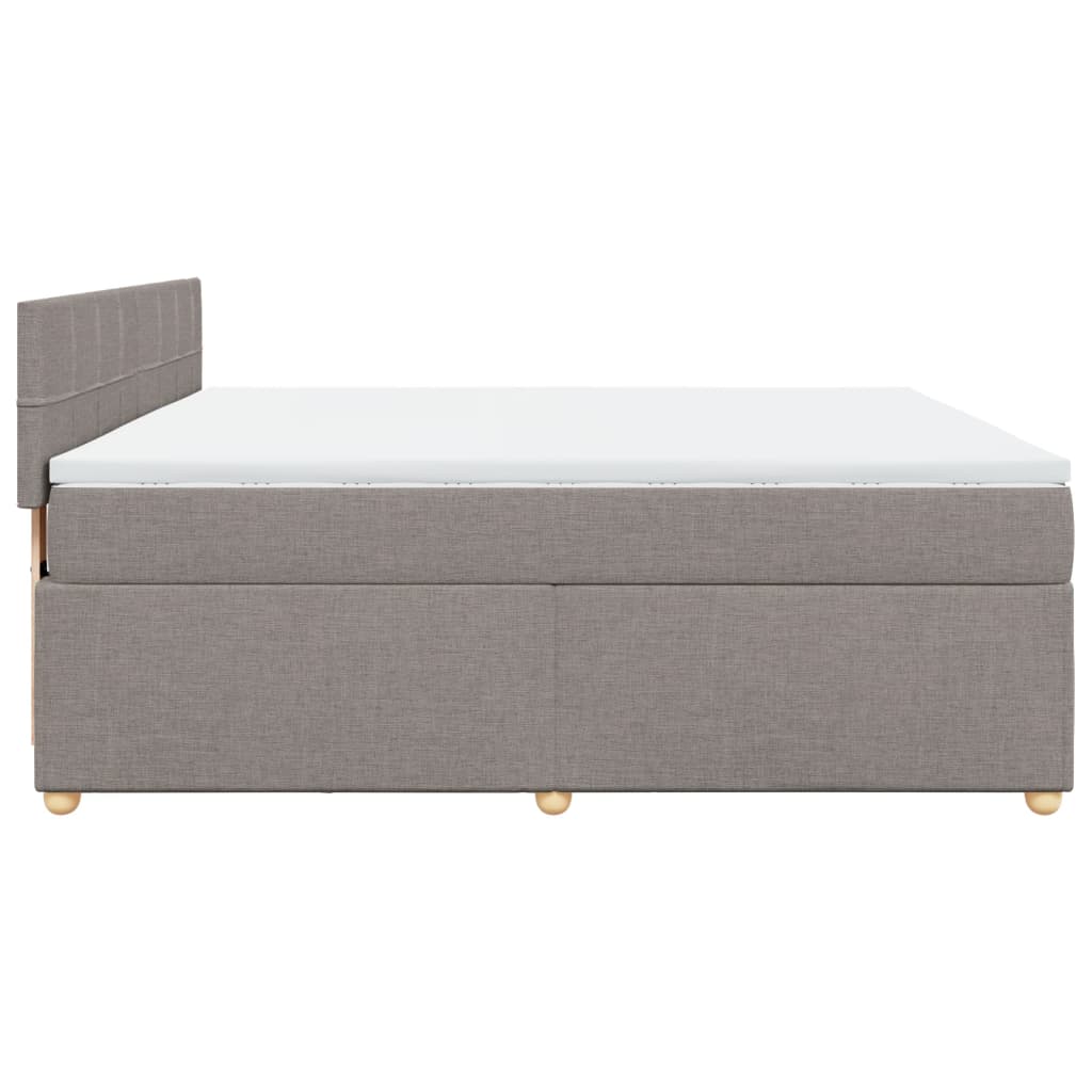 Sommier à lattes de lit avec matelas Taupe 180x200 cm Tissu - XIOS