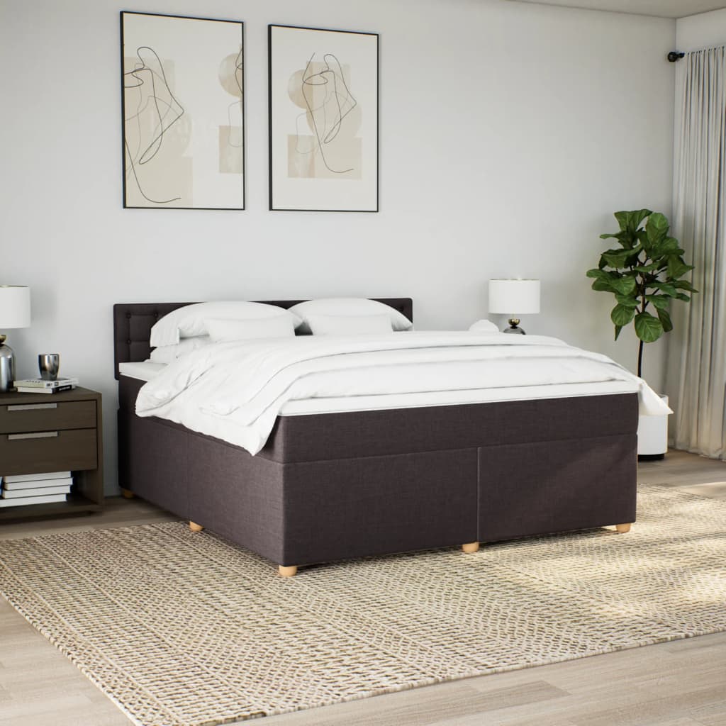 Sommier à lattes de lit avec matelas Marron foncé 180x200 cm - XIOS