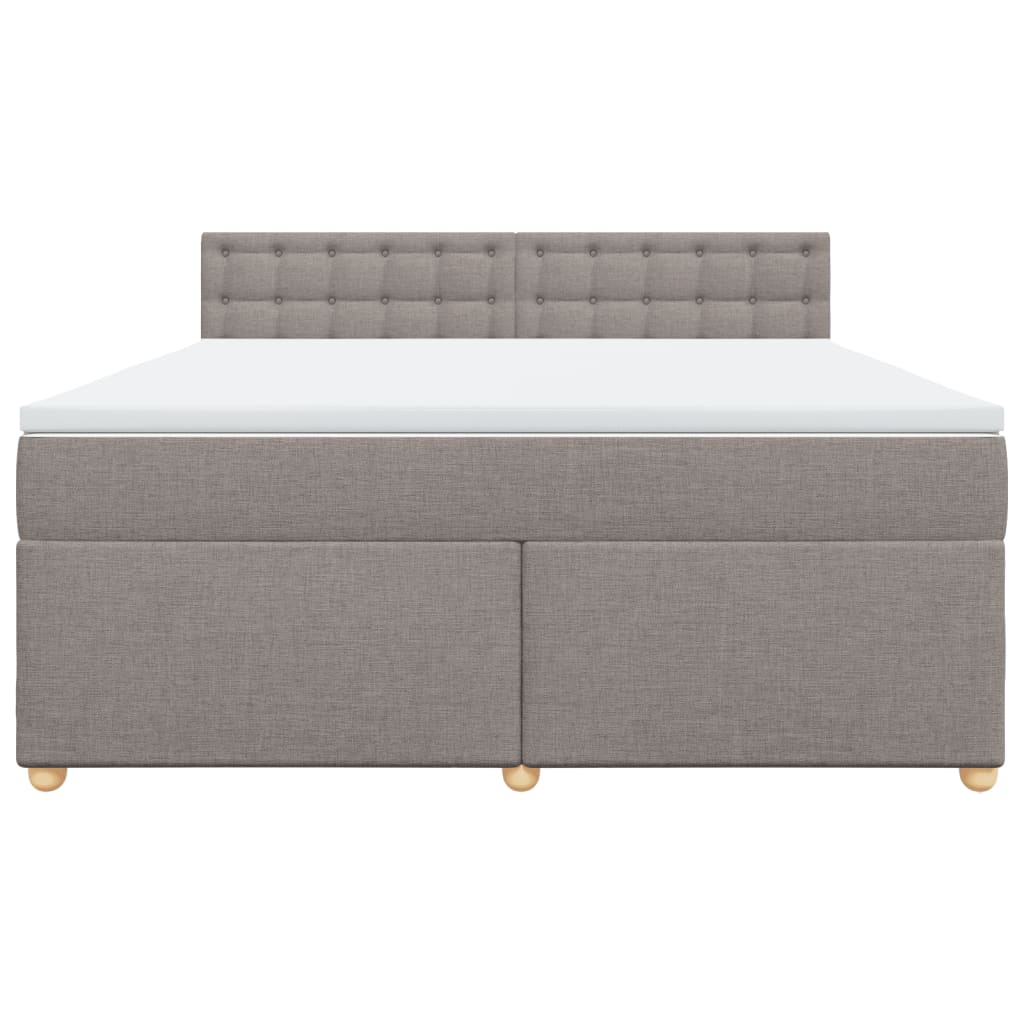 Sommier à lattes de lit avec matelas Taupe 180x200 cm Tissu - XIOS