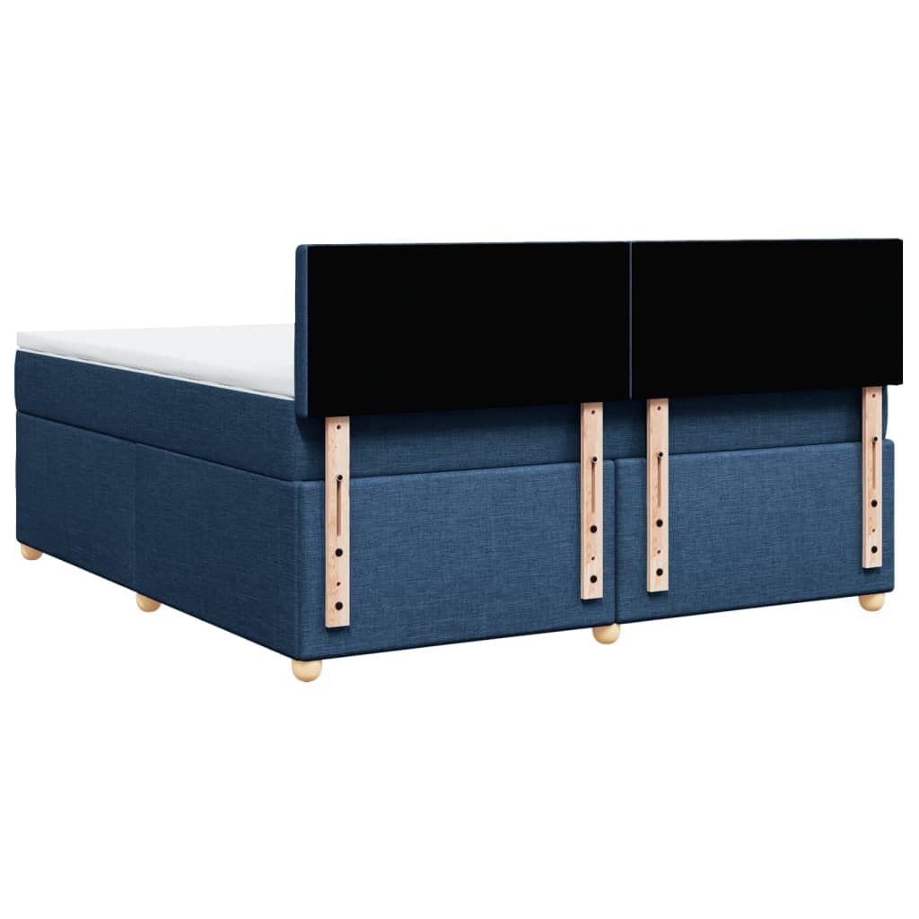 Sommier à lattes de lit avec matelas Bleu 180x200 cm Tissu - XIOS