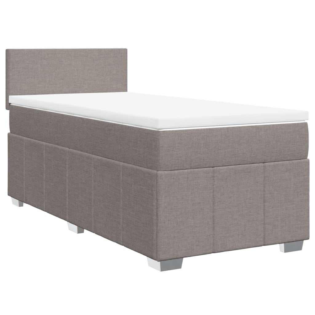 Sommier à lattes de lit avec matelas Taupe 80x200 cm Tissu - XIOS