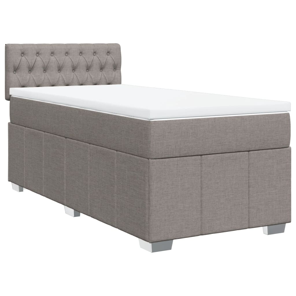 Sommier à lattes de lit avec matelas Taupe 80x200 cm Tissu - XIOS