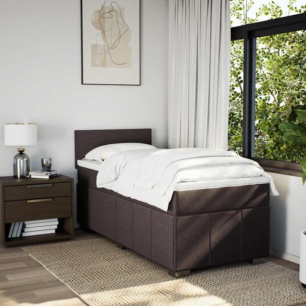Sommier à lattes de lit avec matelas Marron foncé 90x200 cm - XIOS