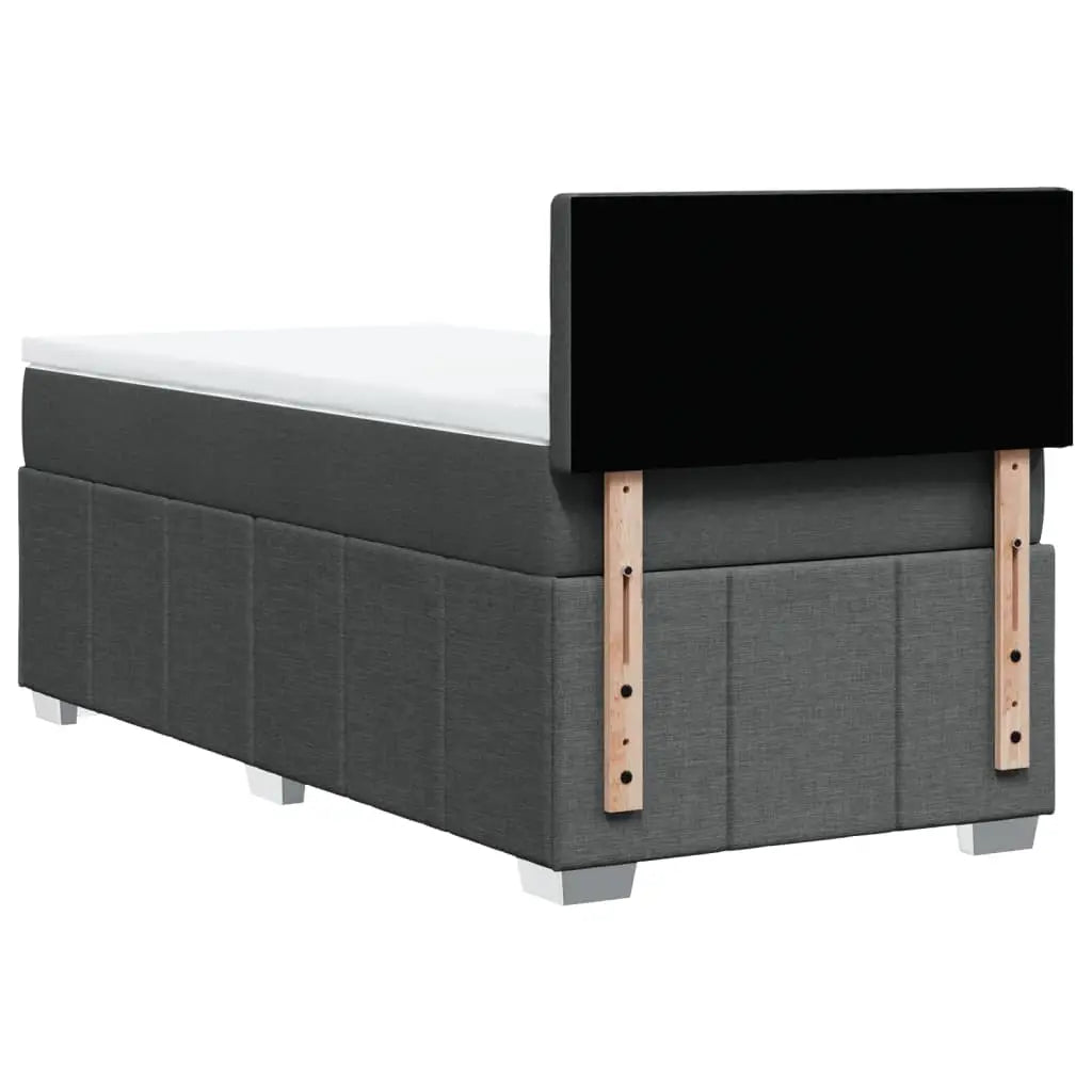 Sommier à lattes de lit avec matelas Gris foncé 90x200 cm Tissu - XIOS