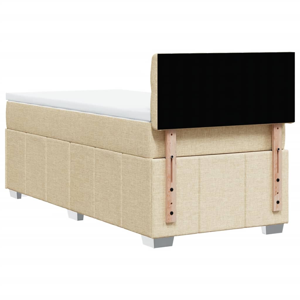 Sommier à lattes de lit avec matelas Crème 100x200 cm Tissu - XIOS