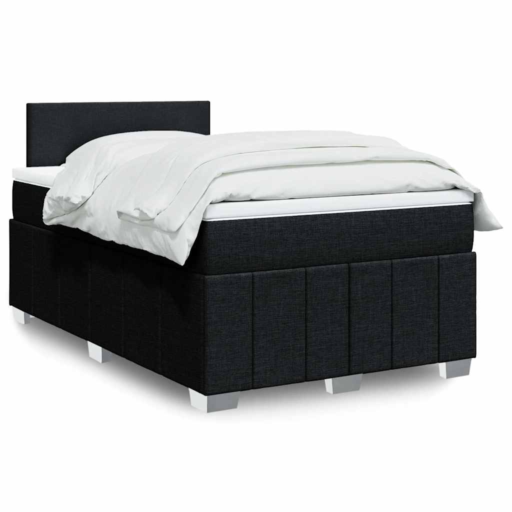 Sommier à lattes de lit avec matelas Noir 120x200 cm Tissu - XIOS
