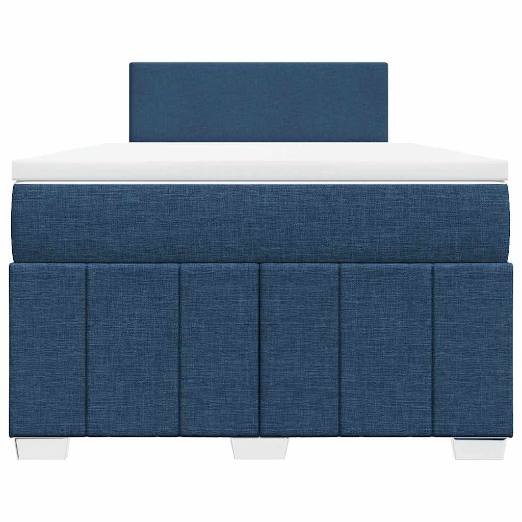 Sommier à lattes de lit avec matelas Bleu 120x200 cm Tissu - XIOS