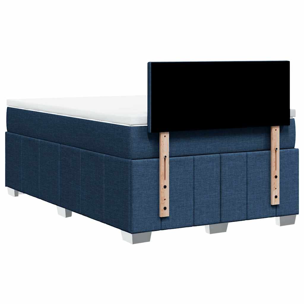 Sommier à lattes de lit avec matelas Bleu 120x200 cm Tissu - XIOS