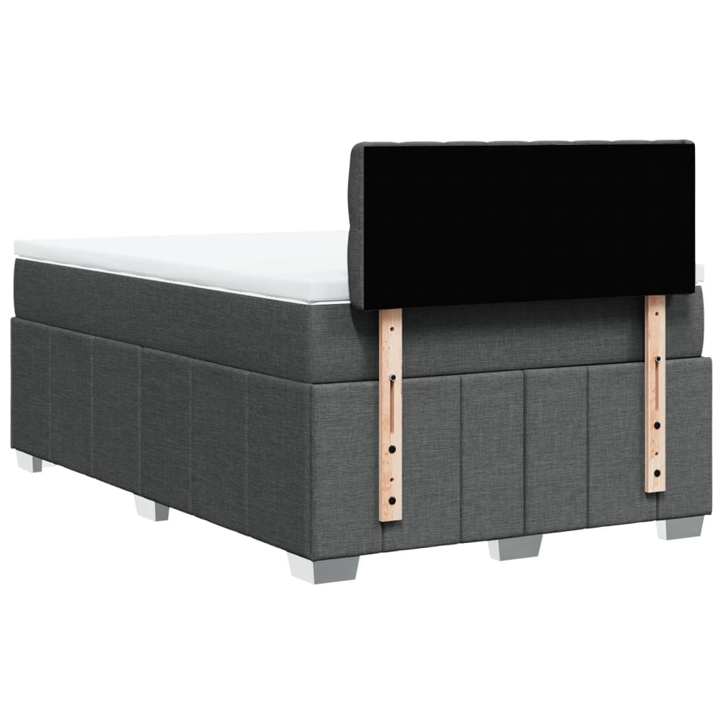 Sommier à lattes de lit avec matelas Gris foncé 120x200cm Tissu - XIOS