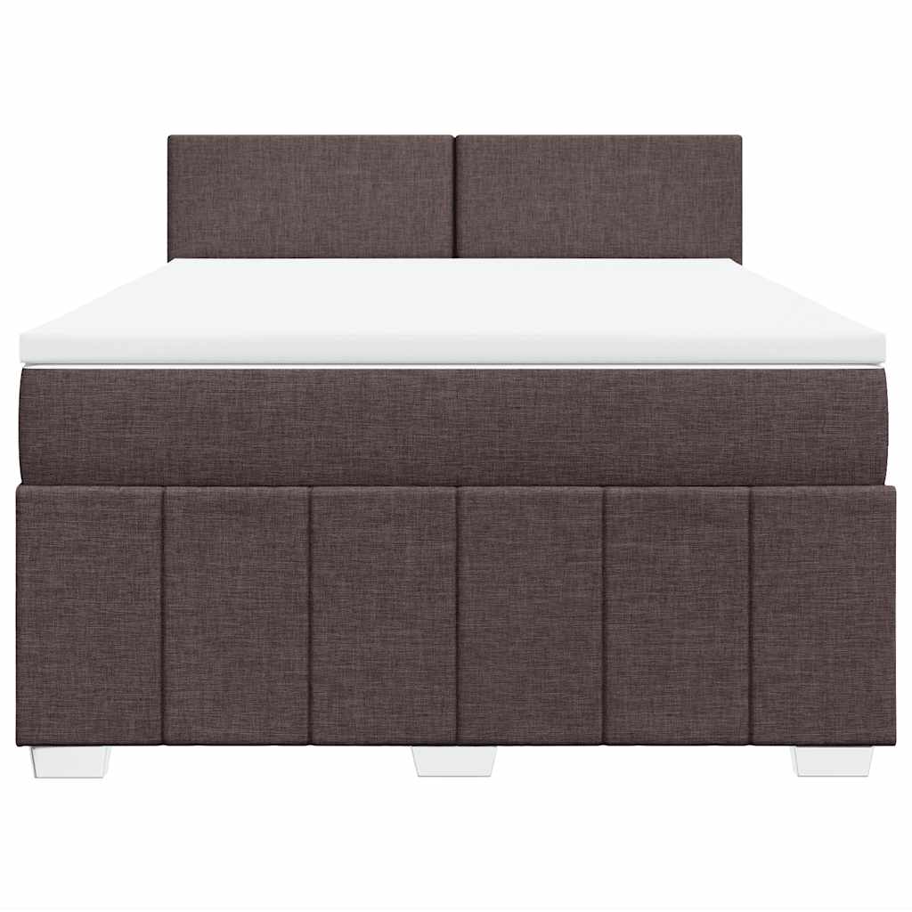 Sommier à lattes de lit avec matelas Marron foncé 140x190 cm - XIOS