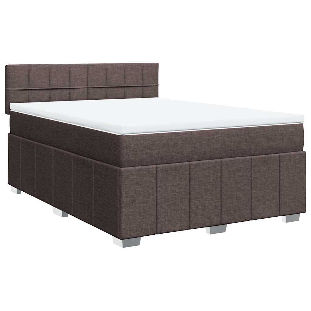 Sommier à lattes de lit avec matelas Marron foncé 140x190 cm - XIOS