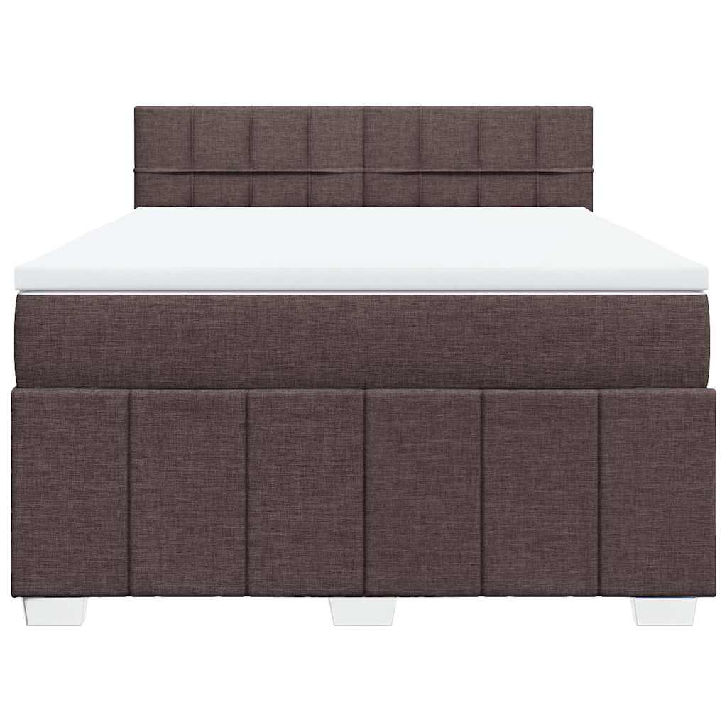Sommier à lattes de lit avec matelas Marron foncé 140x190 cm - XIOS