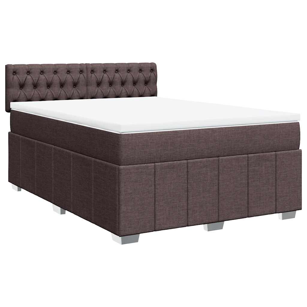 Sommier à lattes de lit avec matelas Marron foncé 140x190 cm - XIOS