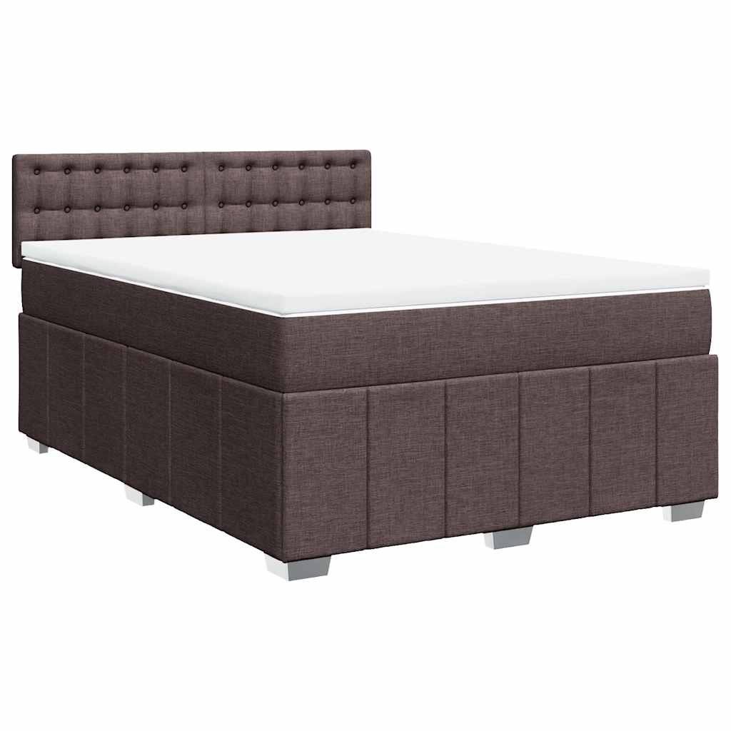 Sommier à lattes de lit avec matelas Marron foncé 140x190 cm - XIOS