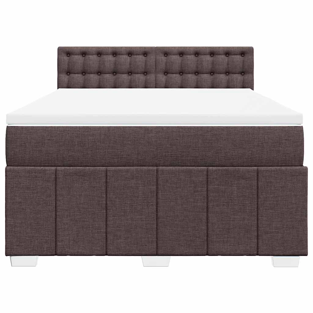 Sommier à lattes de lit avec matelas Marron foncé 140x190 cm - XIOS