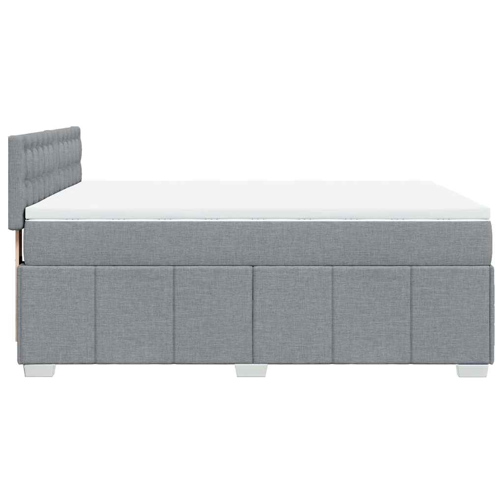 Sommier à lattes de lit avec matelas Gris clair 140x200cm Tissu - XIOS