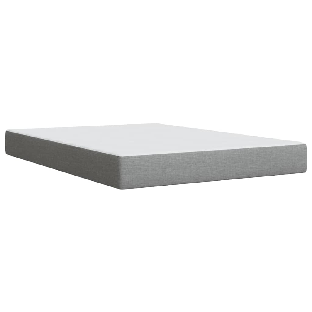 Sommier à lattes de lit avec matelas Gris clair 160x200cm Tissu - XIOS