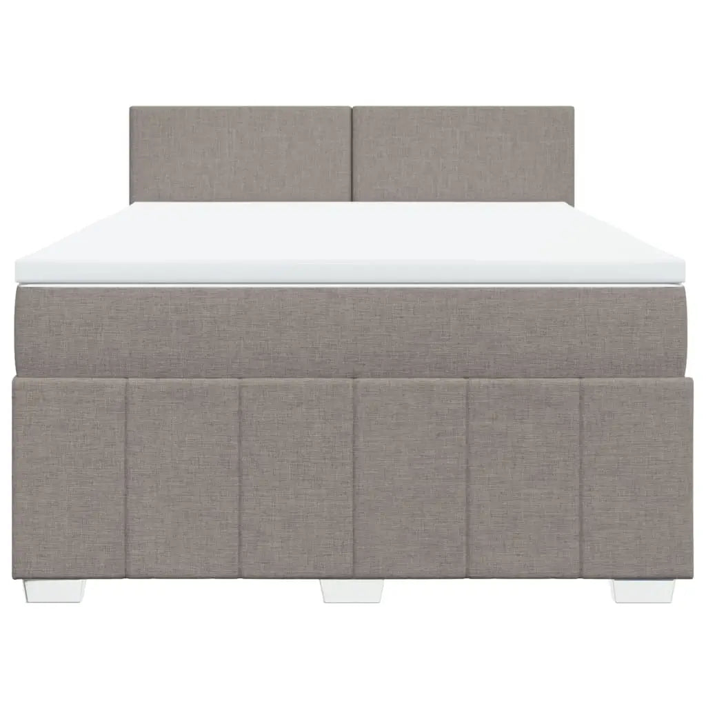 Sommier à lattes de lit avec matelas Taupe 160x200 cm Tissu - XIOS