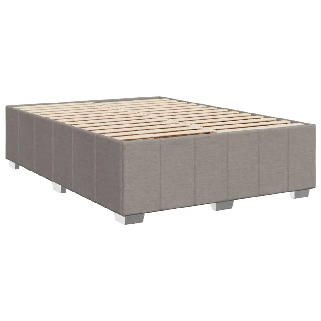 Sommier à lattes de lit avec matelas Taupe 160x200 cm Tissu - XIOS