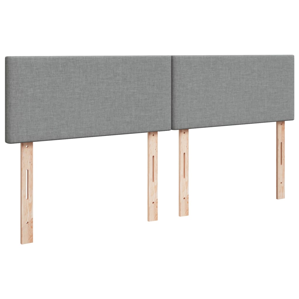 Sommier à lattes de lit avec matelas Gris clair 180x200cm Tissu - XIOS