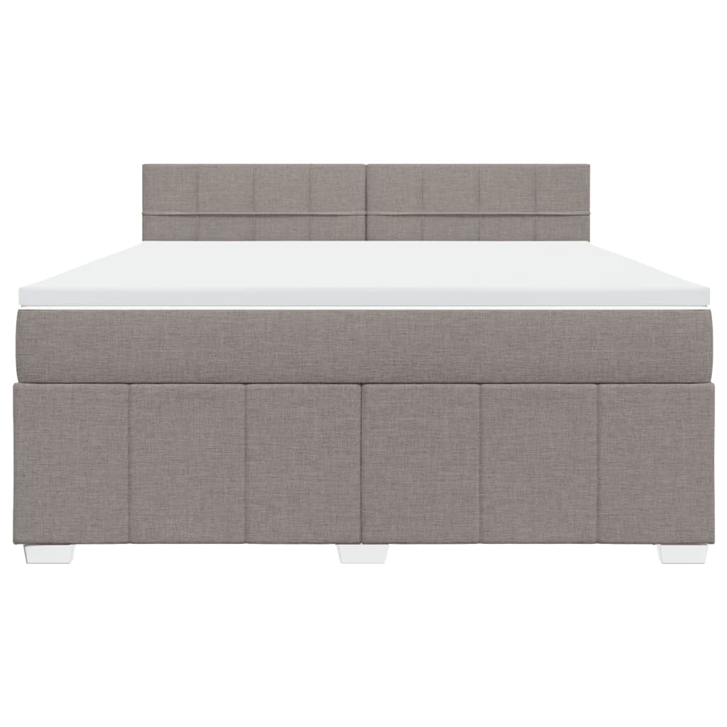 Sommier à lattes de lit avec matelas Taupe 180x200 cm Tissu - XIOS