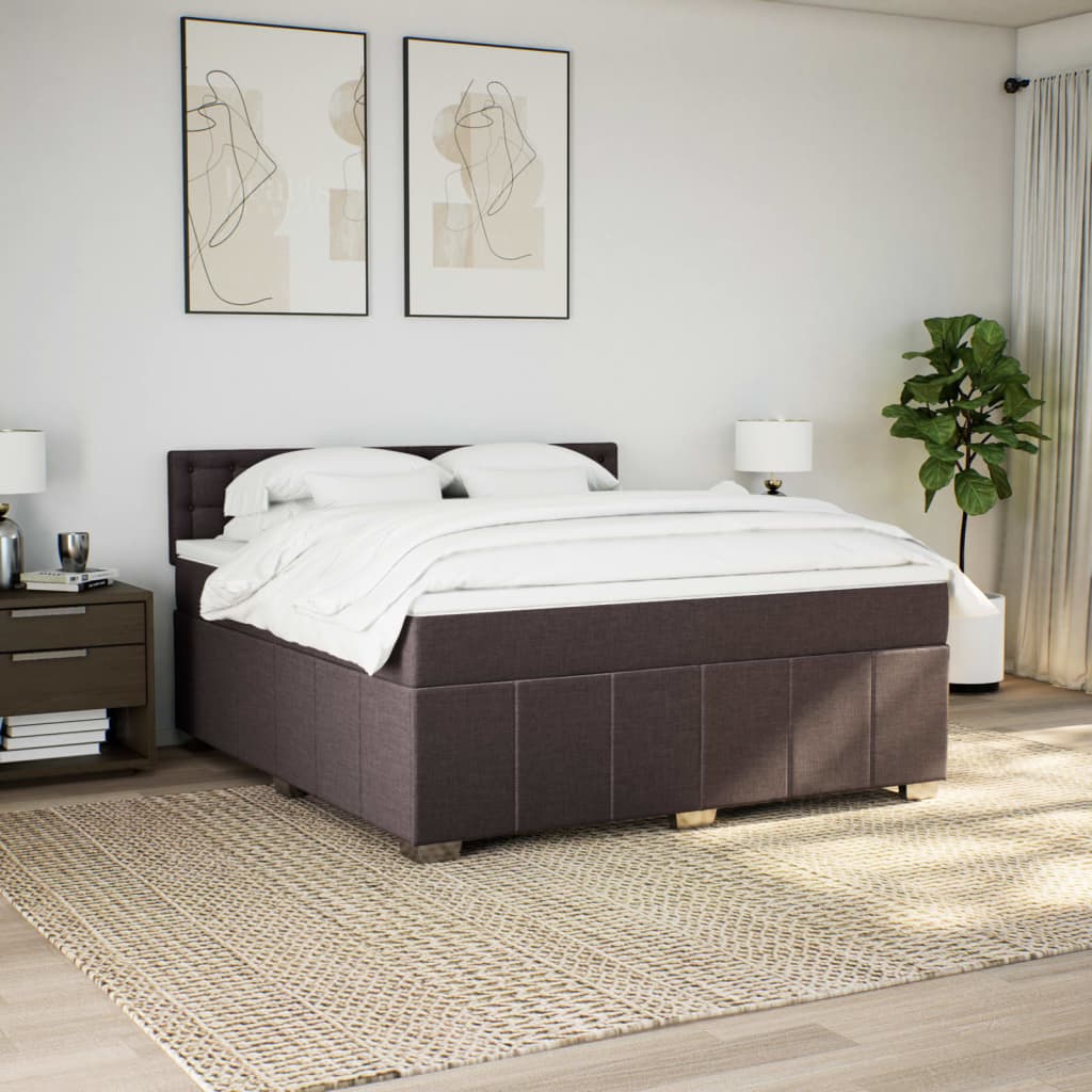 Sommier à lattes de lit avec matelas Marron foncé 180x200 cm - XIOS