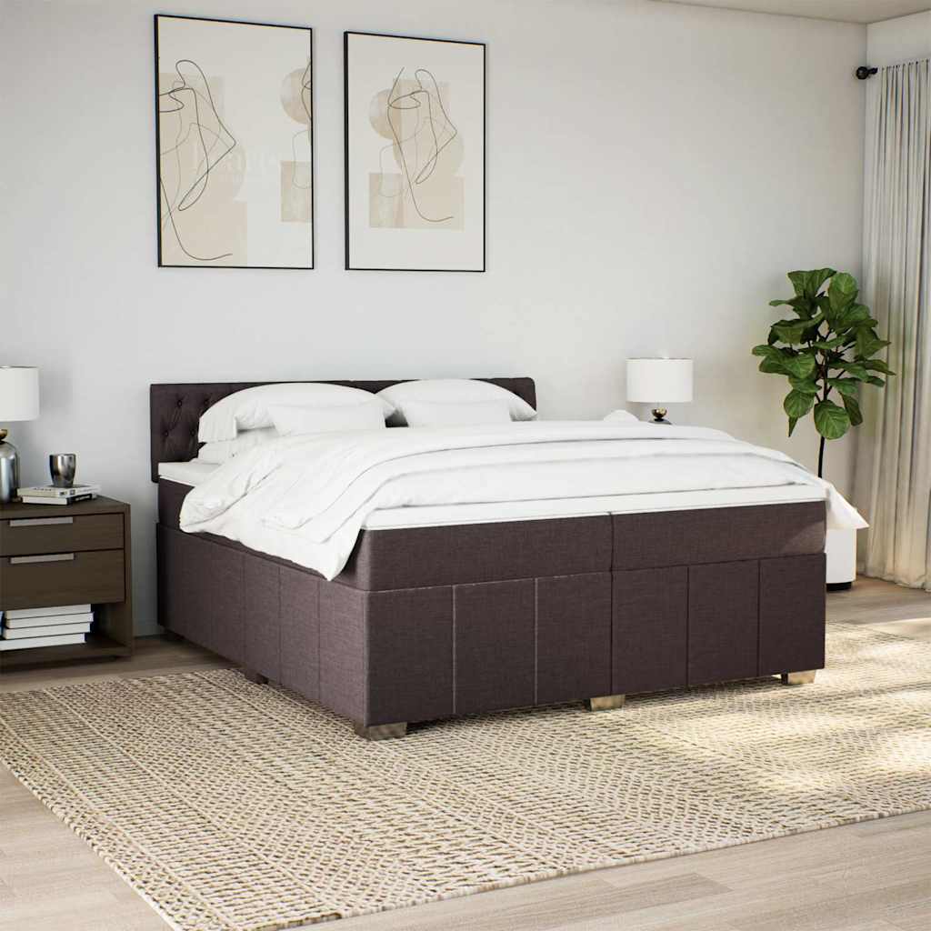 Sommier à lattes de lit avec matelas Marron foncé 200x200 cm - XIOS