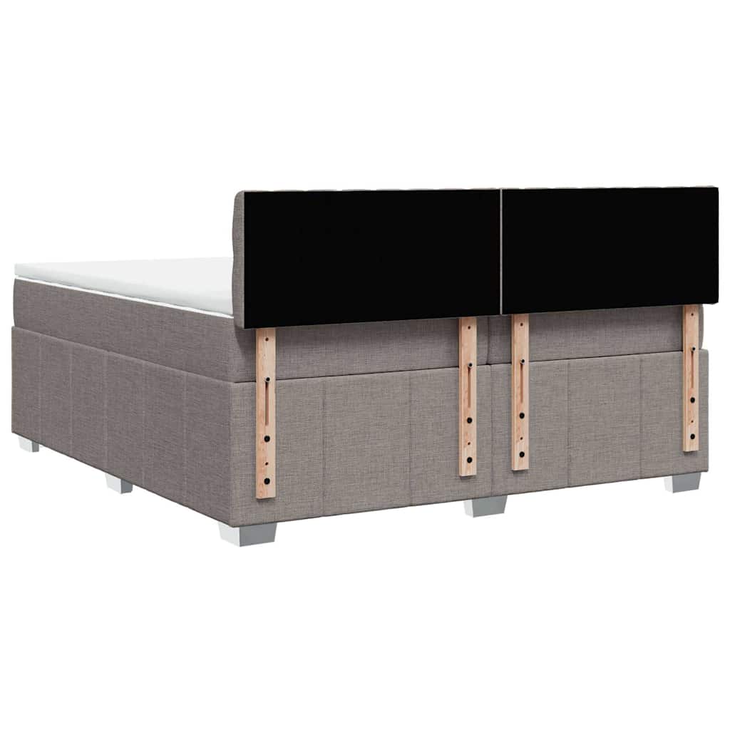 Sommier à lattes de lit avec matelas Taupe 200x200 cm Tissu - XIOS