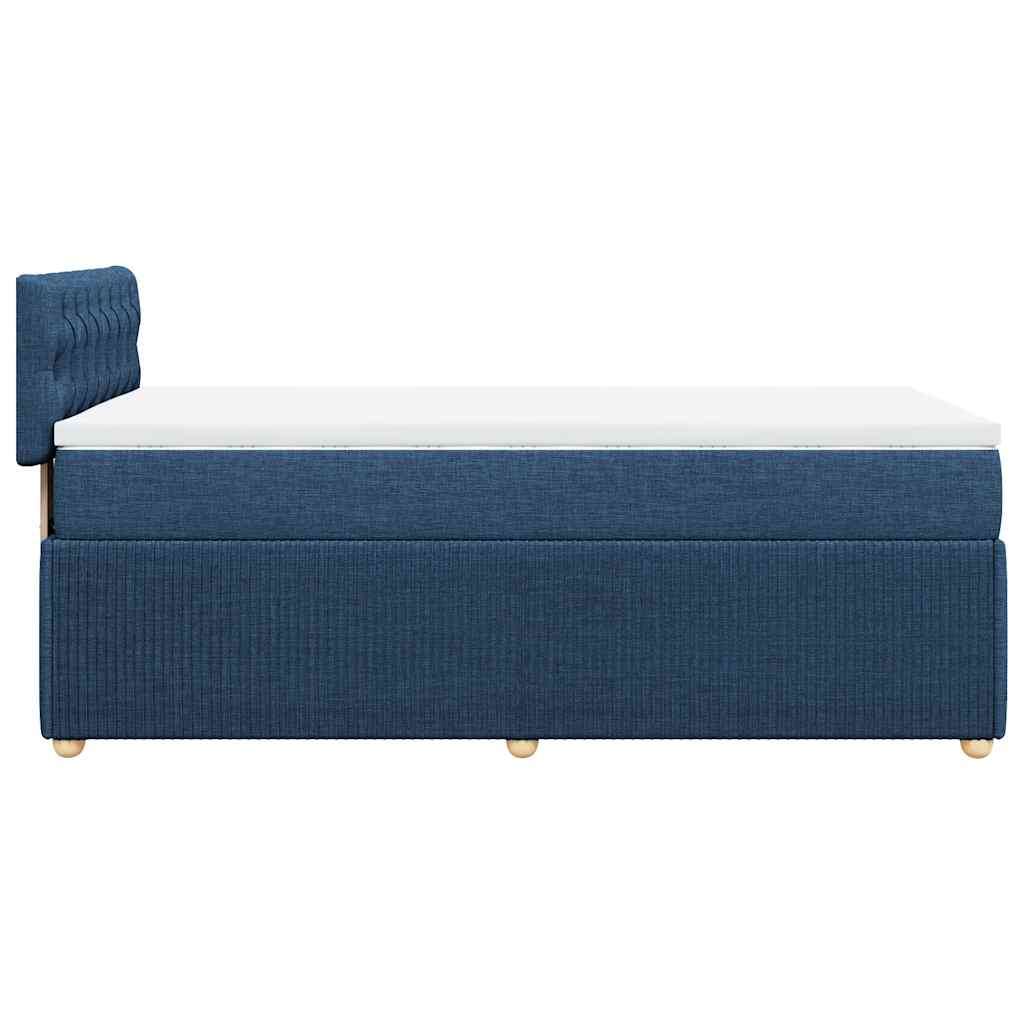 Sommier à lattes de lit avec matelas Bleu 100x200 cm Tissu - XIOS