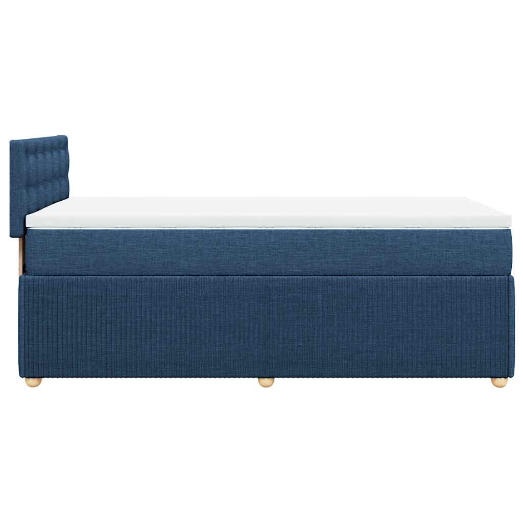 Sommier à lattes de lit avec matelas Bleu 100x200 cm Tissu - XIOS