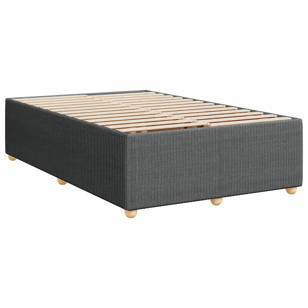 Sommier à lattes de lit avec matelas gris foncé 120x190cm tissu - XIOS