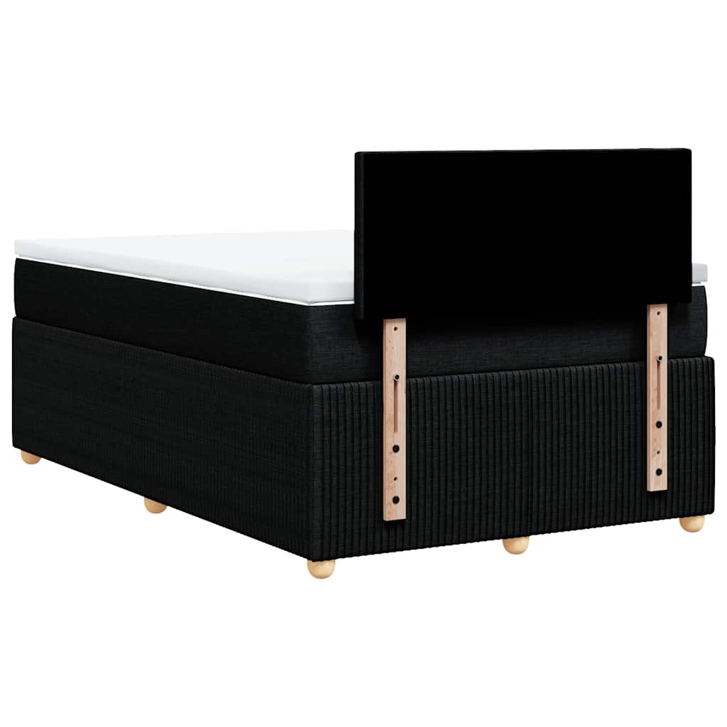 Sommier à lattes de lit avec matelas Noir 120x200 cm Tissu - XIOS