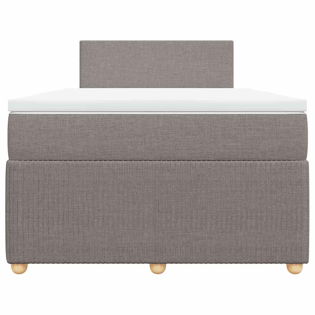 Sommier à lattes de lit avec matelas Taupe 120x200 cm Tissu - XIOS