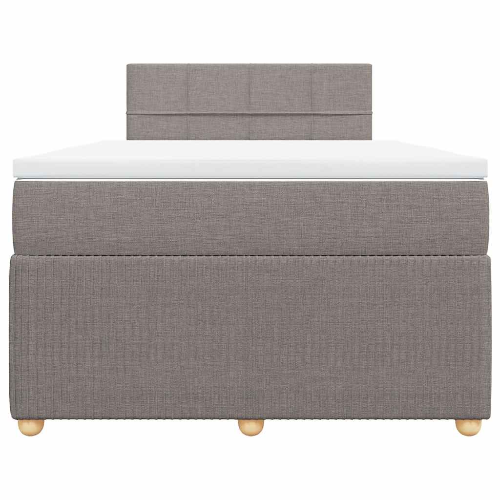 Sommier à lattes de lit avec matelas Taupe 120x200 cm Tissu - XIOS