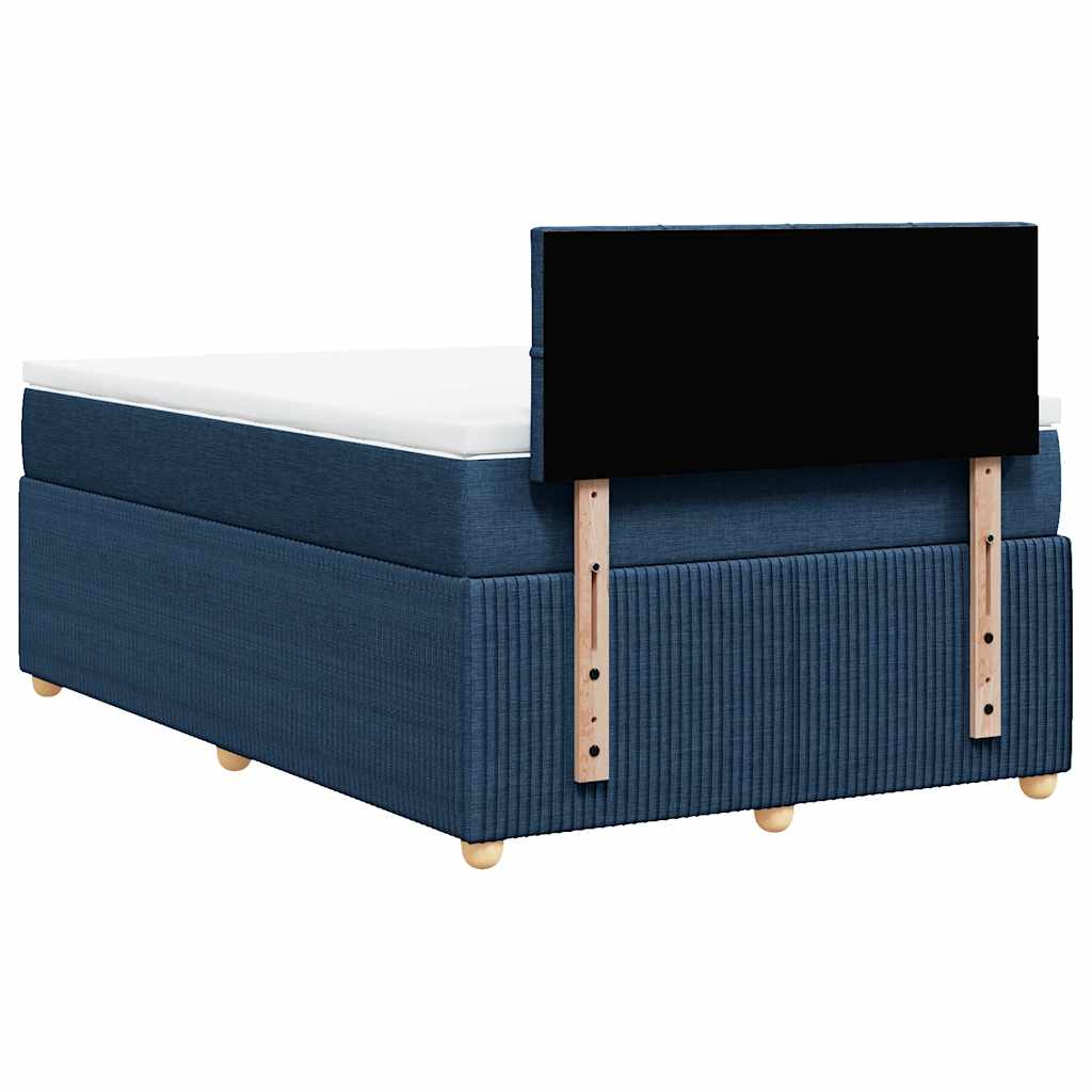 Sommier à lattes de lit avec matelas Bleu 120x200 cm Tissu - XIOS
