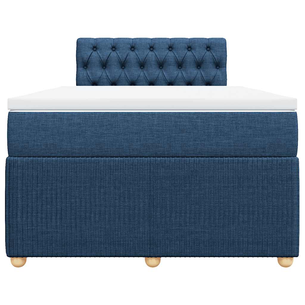 Sommier à lattes de lit avec matelas Bleu 120x200 cm Tissu - XIOS