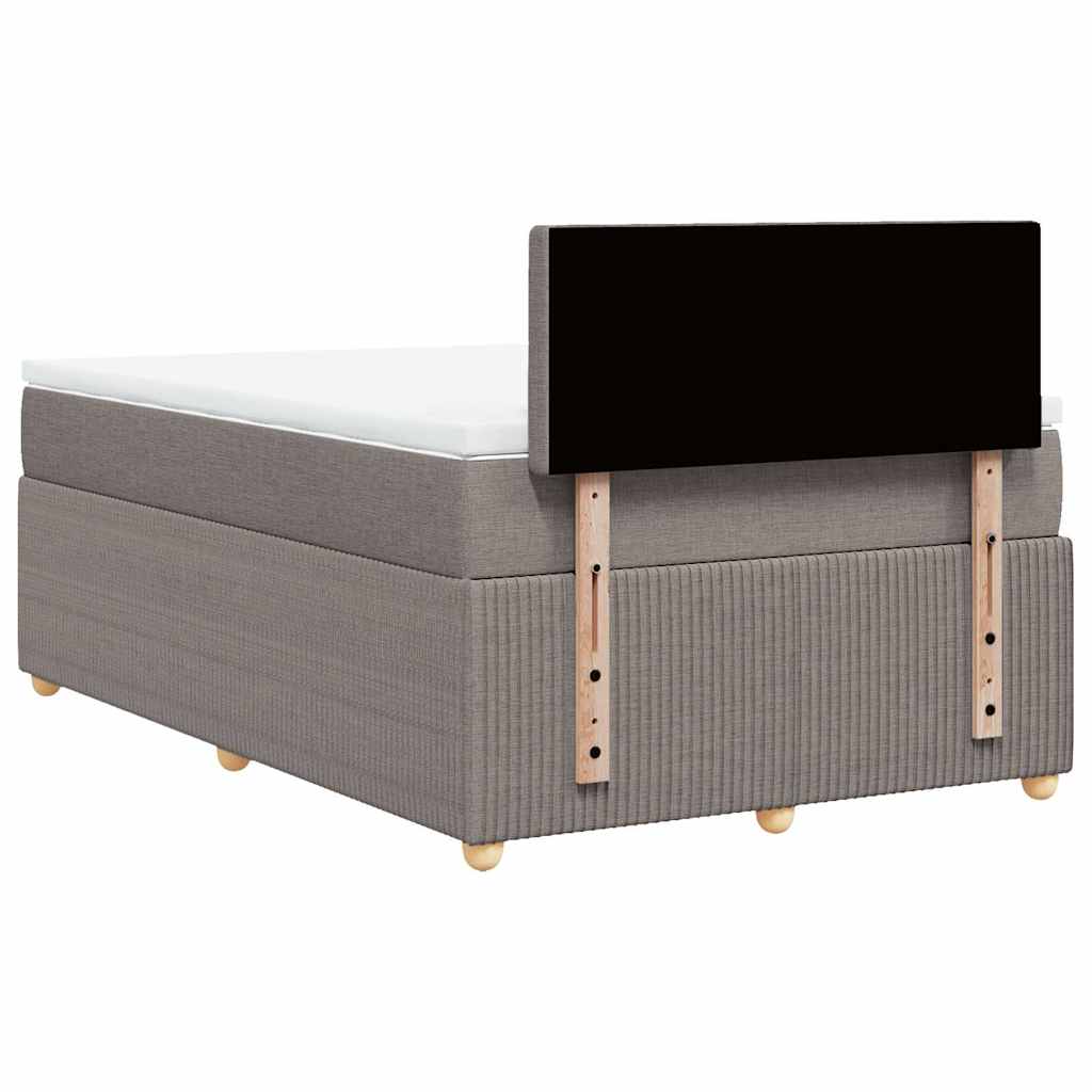 Sommier à lattes de lit avec matelas Taupe 120x200 cm Tissu - XIOS