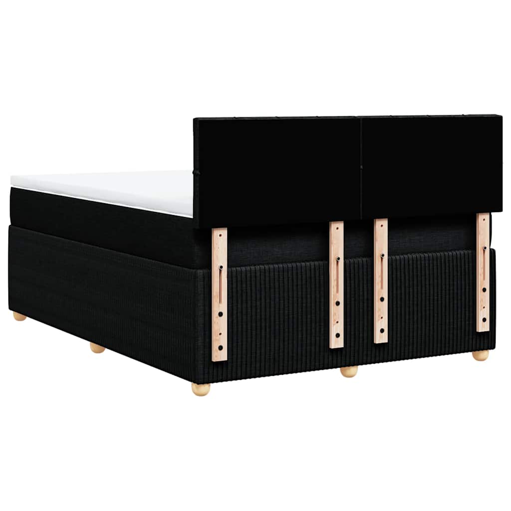 Sommier à lattes de lit avec matelas Noir 140x190 cm Tissu - XIOS