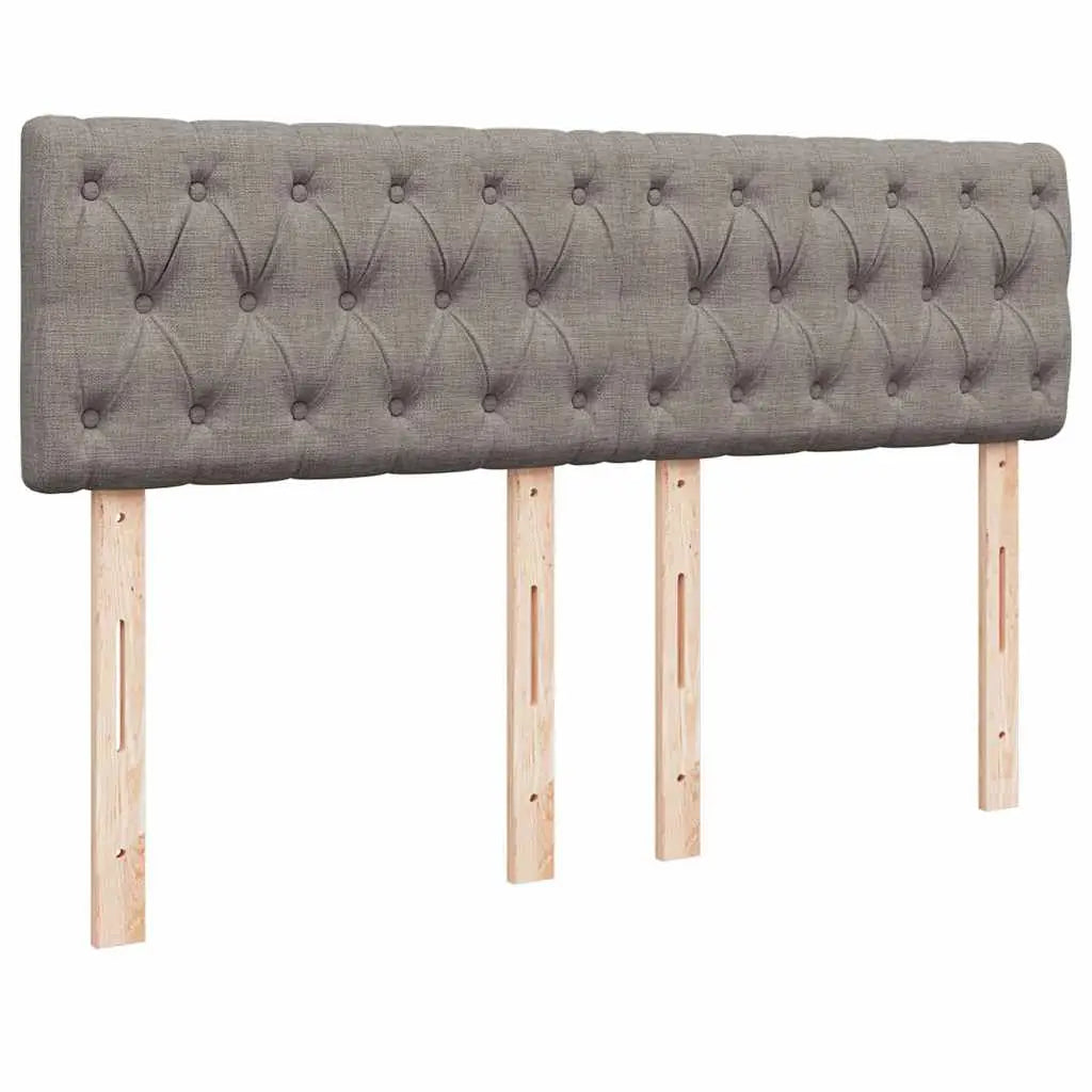 Sommier à lattes de lit avec matelas Taupe 140x190 cm Tissu - XIOS