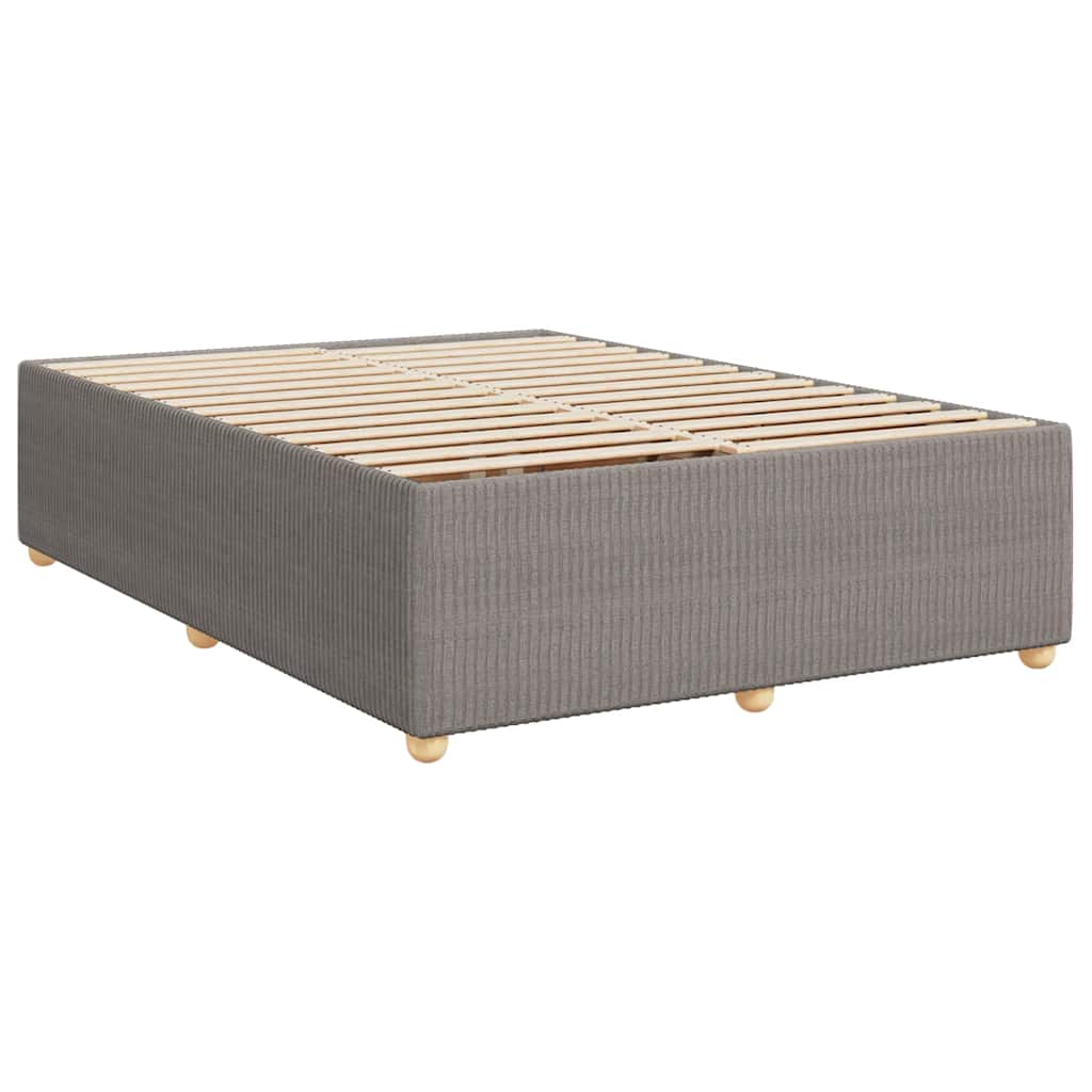 Sommier à lattes de lit avec matelas Taupe 140x190 cm Tissu - XIOS