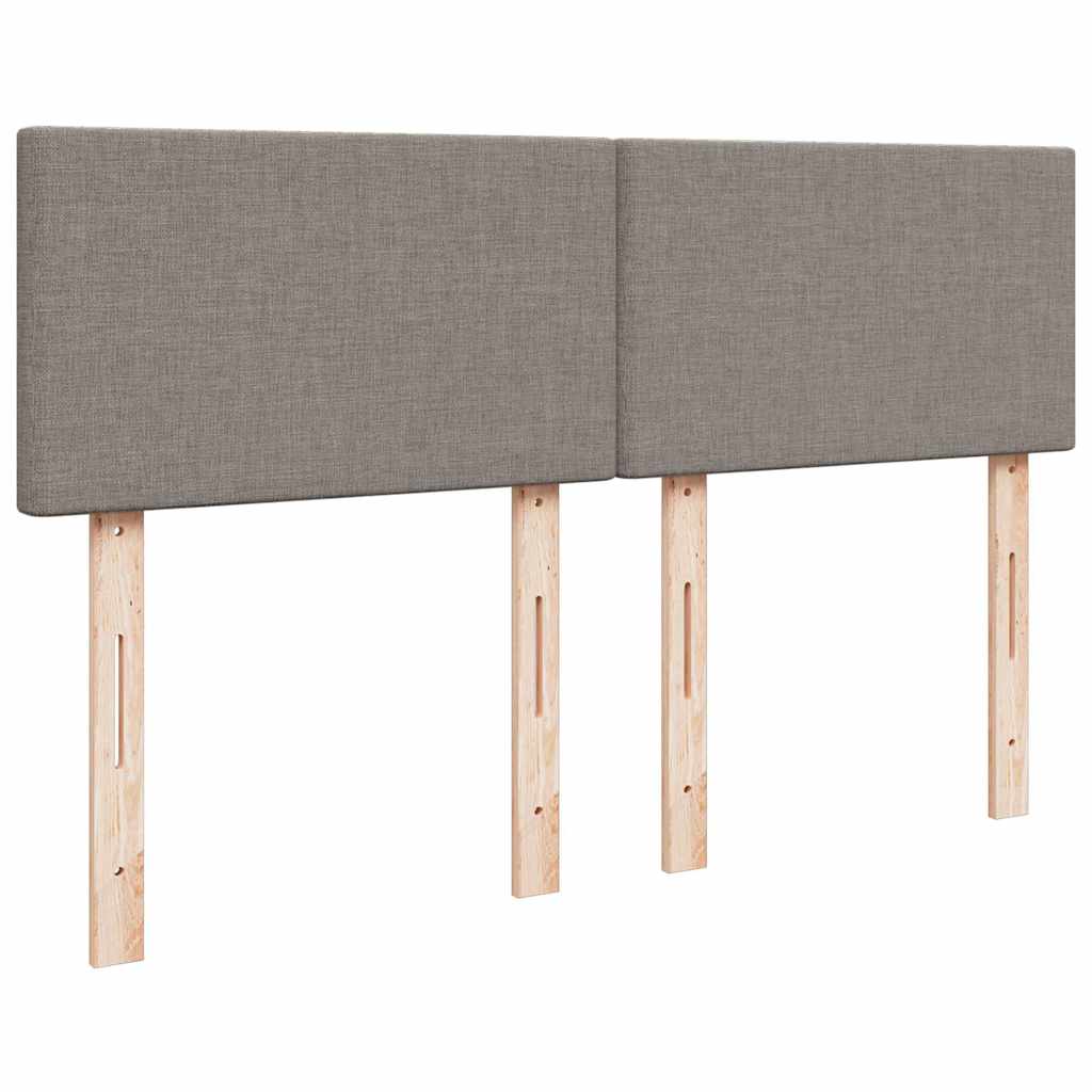 Sommier à lattes de lit avec matelas Taupe 140x200 cm Tissu - XIOS