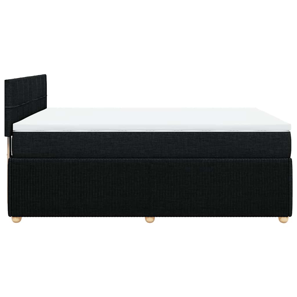 Sommier à lattes de lit avec matelas Noir 140x200 cm Tissu - XIOS
