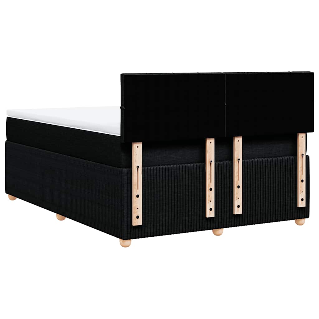 Sommier à lattes de lit avec matelas Noir 140x200 cm Tissu - XIOS