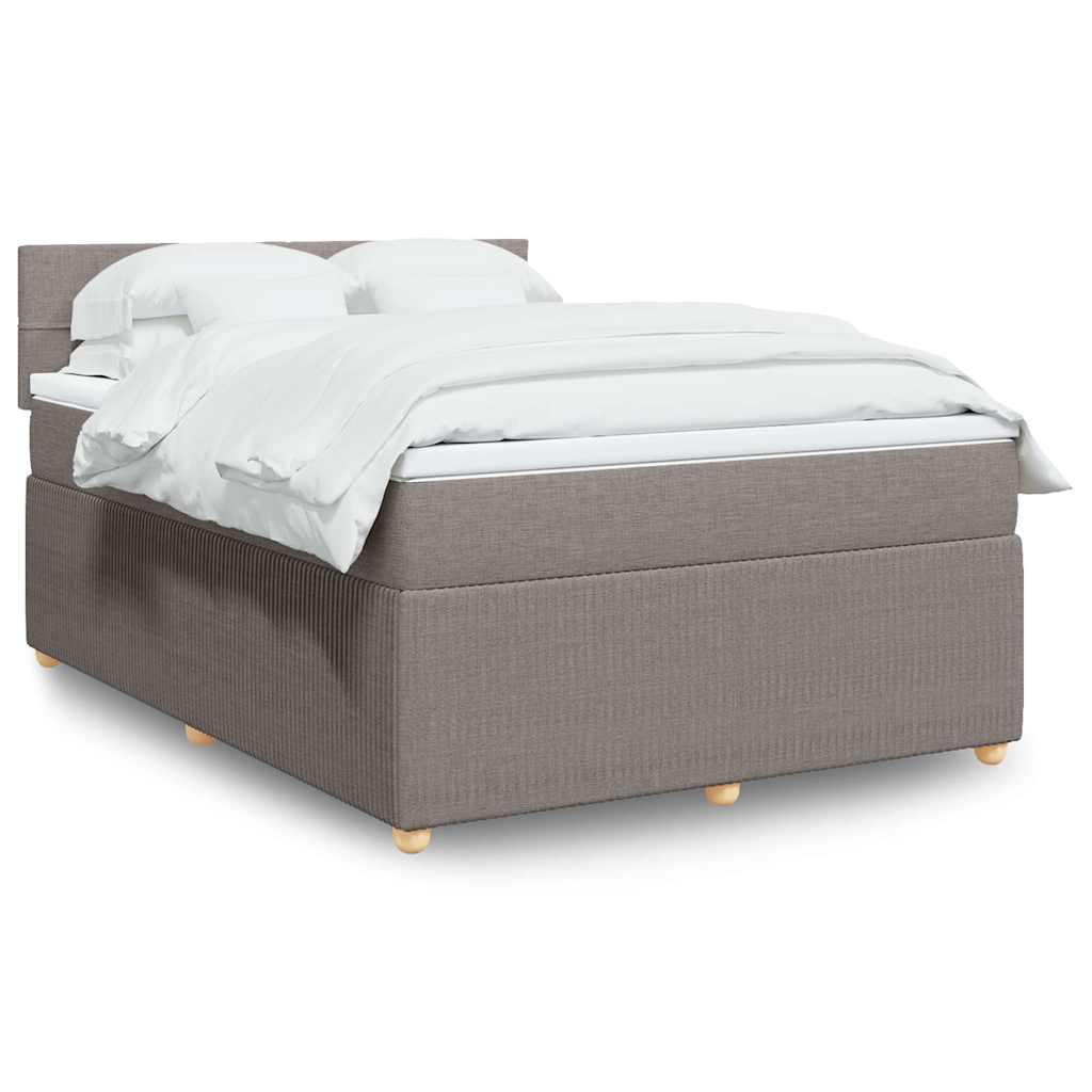 Sommier à lattes de lit avec matelas Taupe 140x200 cm Tissu - XIOS