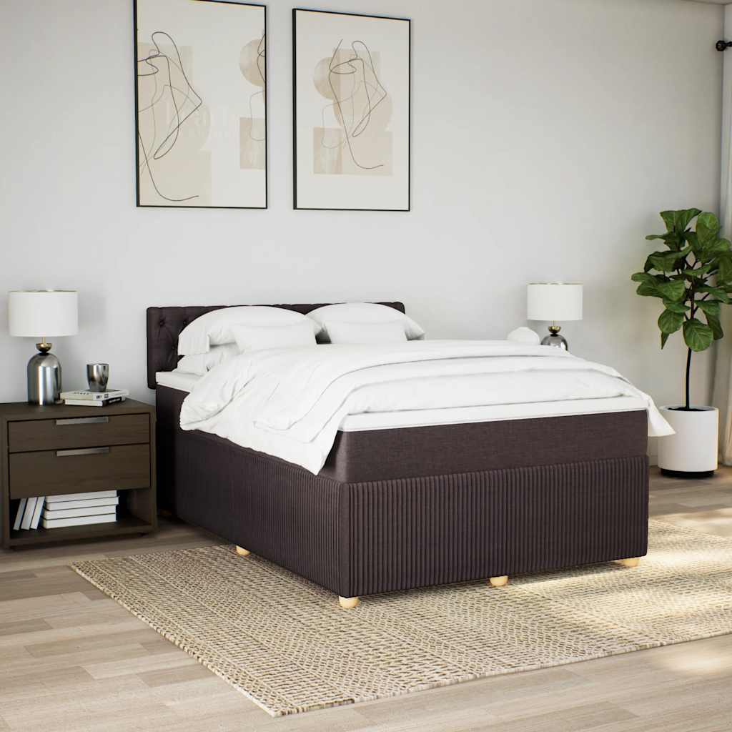 Sommier à lattes de lit avec matelas Marron foncé 140x200 cm - XIOS