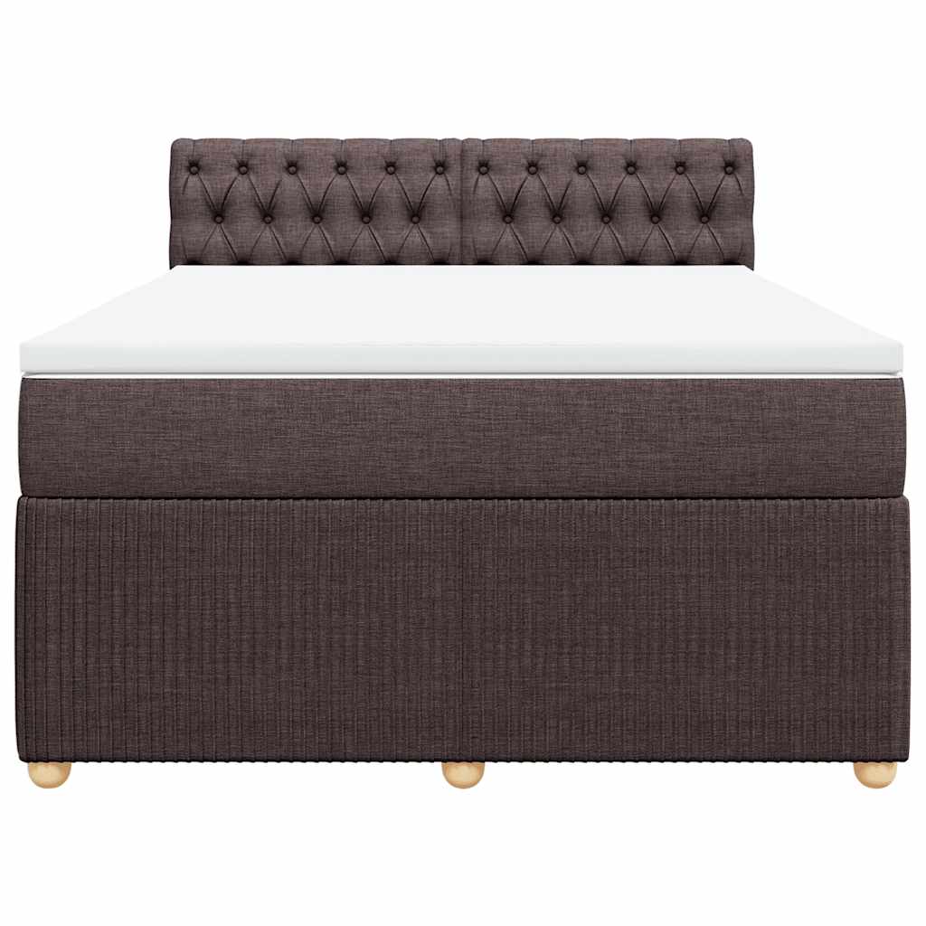 Sommier à lattes de lit avec matelas Marron foncé 140x200 cm - XIOS
